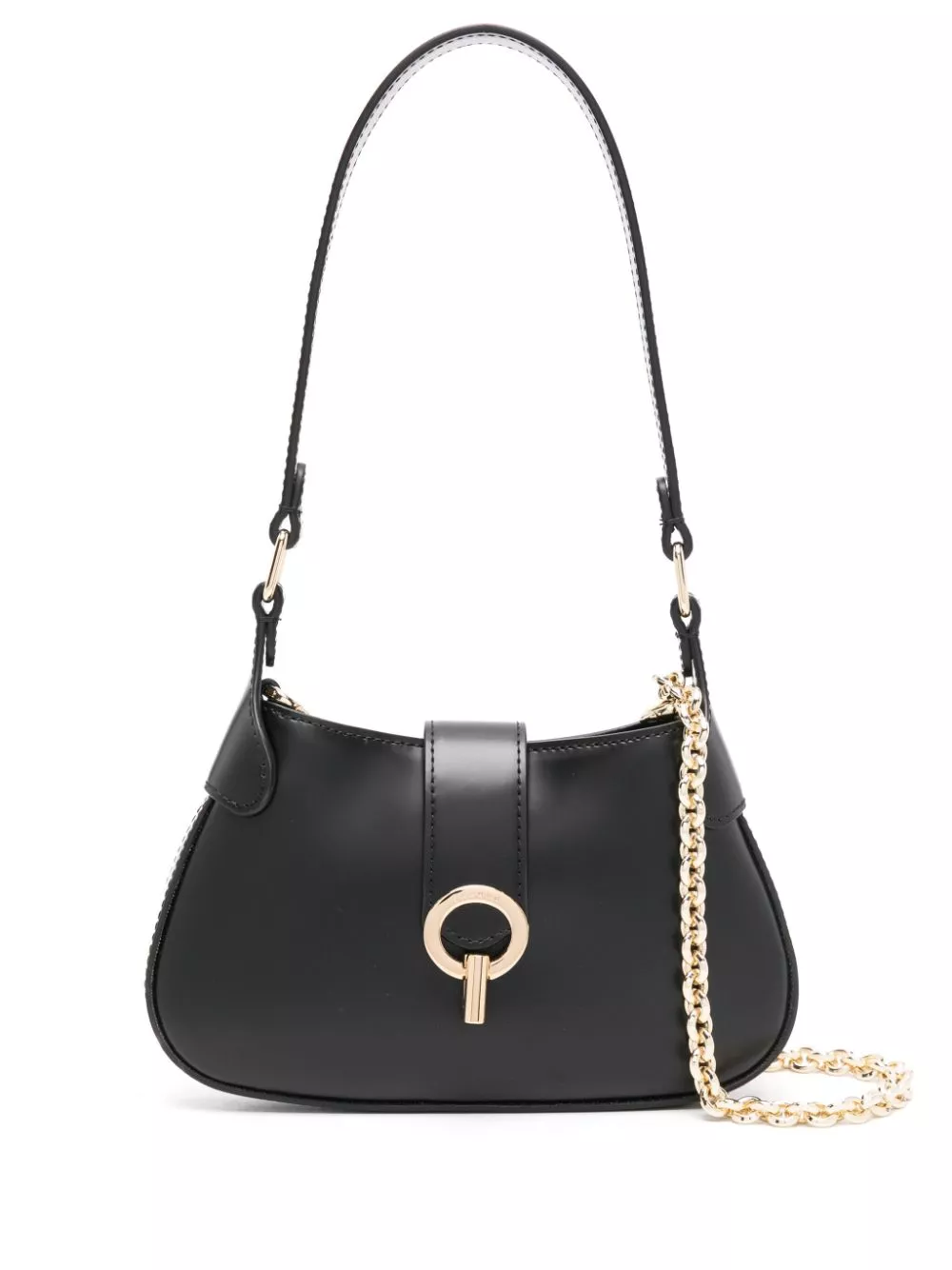 Affordable SANDRO foldover-top leather shoulder bag Women 0119