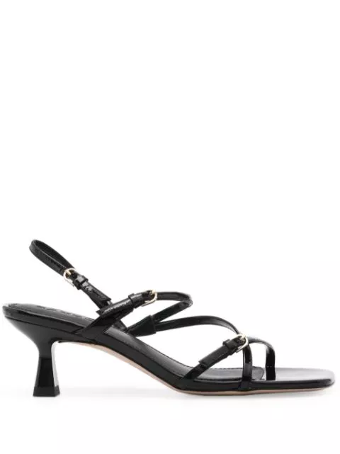 SANDRO square-toe patent-leather sandals Women 0113