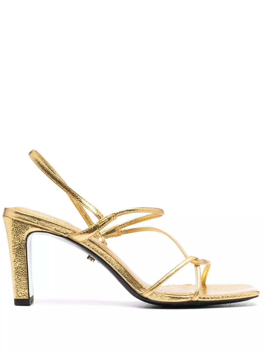 Affordable SANDRO Faye metallic strappy sandals Women 0113