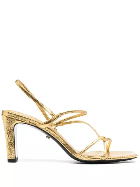 SANDRO Faye metallic strappy sandals Women 0113