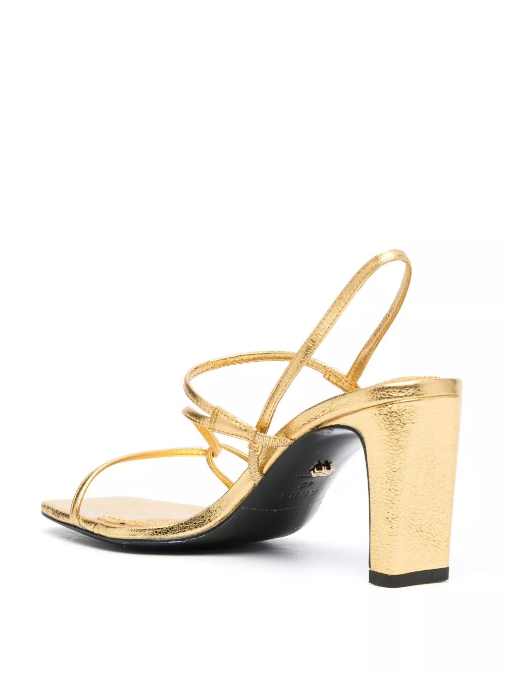 Affordable SANDRO Faye metallic strappy sandals Women 0113