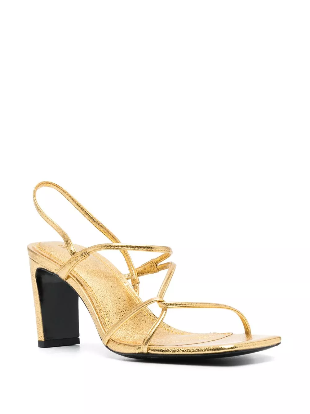 Affordable SANDRO Faye metallic strappy sandals Women 0113