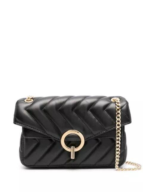 SANDRO Yza quilted leather shoulder bag Women 0116